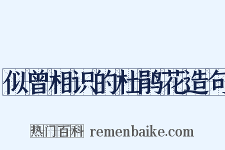 似曾相识的杜鹃花造句是什么意思的图片